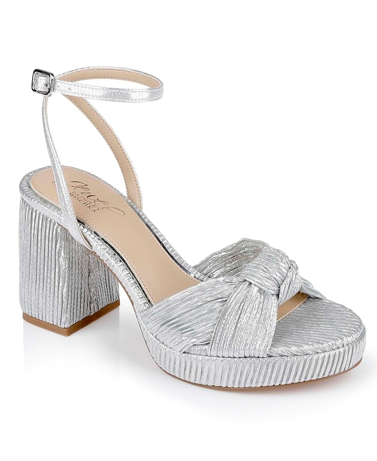Amazon.com | Jewel Badgley Mischka Tyler Ribbed Open Toe